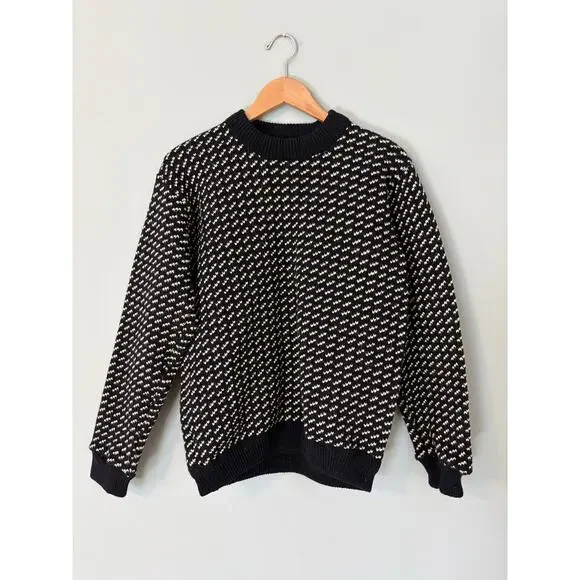 Vintage 80s LL Bean Norwegian Birds Eye fisherman’s sweater - Picture 1 of 4